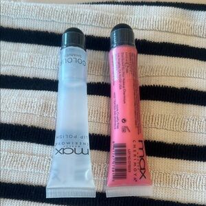 Set of 2 Max Lip Polish Duo - Clear and Pink